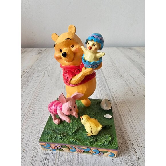 Jim shore spring surprise Winnie the Pooh piglets chick Easter spring statue - Picture 1 of 9
